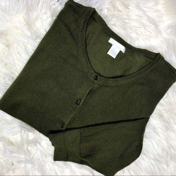 H&M Forest Green Cardigan Sweater XL - Picture 1 of 4